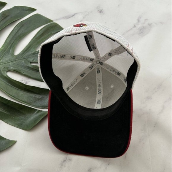 New Era Arizona Cardinals NFL Team Fitted Hat Size S-M White Red 39Thirty - Picture 3 of 5